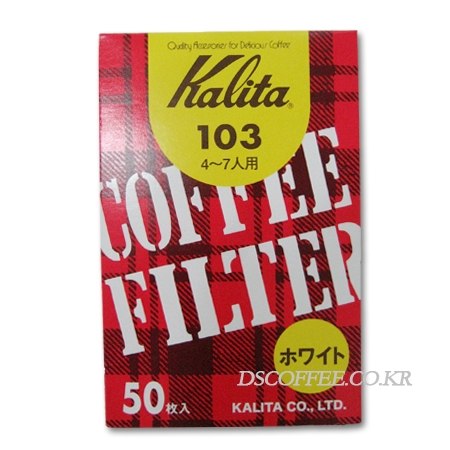 칼리타 커피필터 103 화이트 (4~7인용) 50매