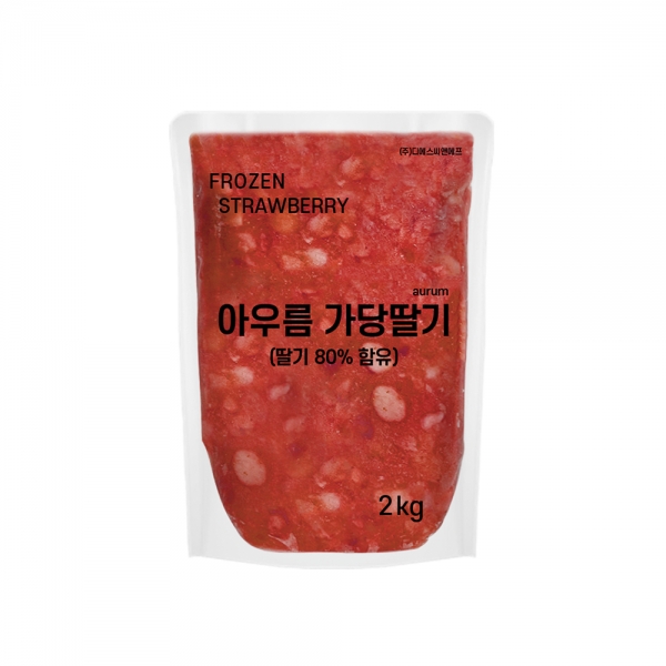 아우름 냉동딸기 가당 슬라이스 국산 2kg